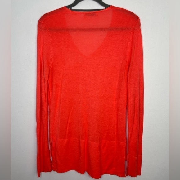 ZARA neon orange pink lightweight slits knit - Picture 7 of 8